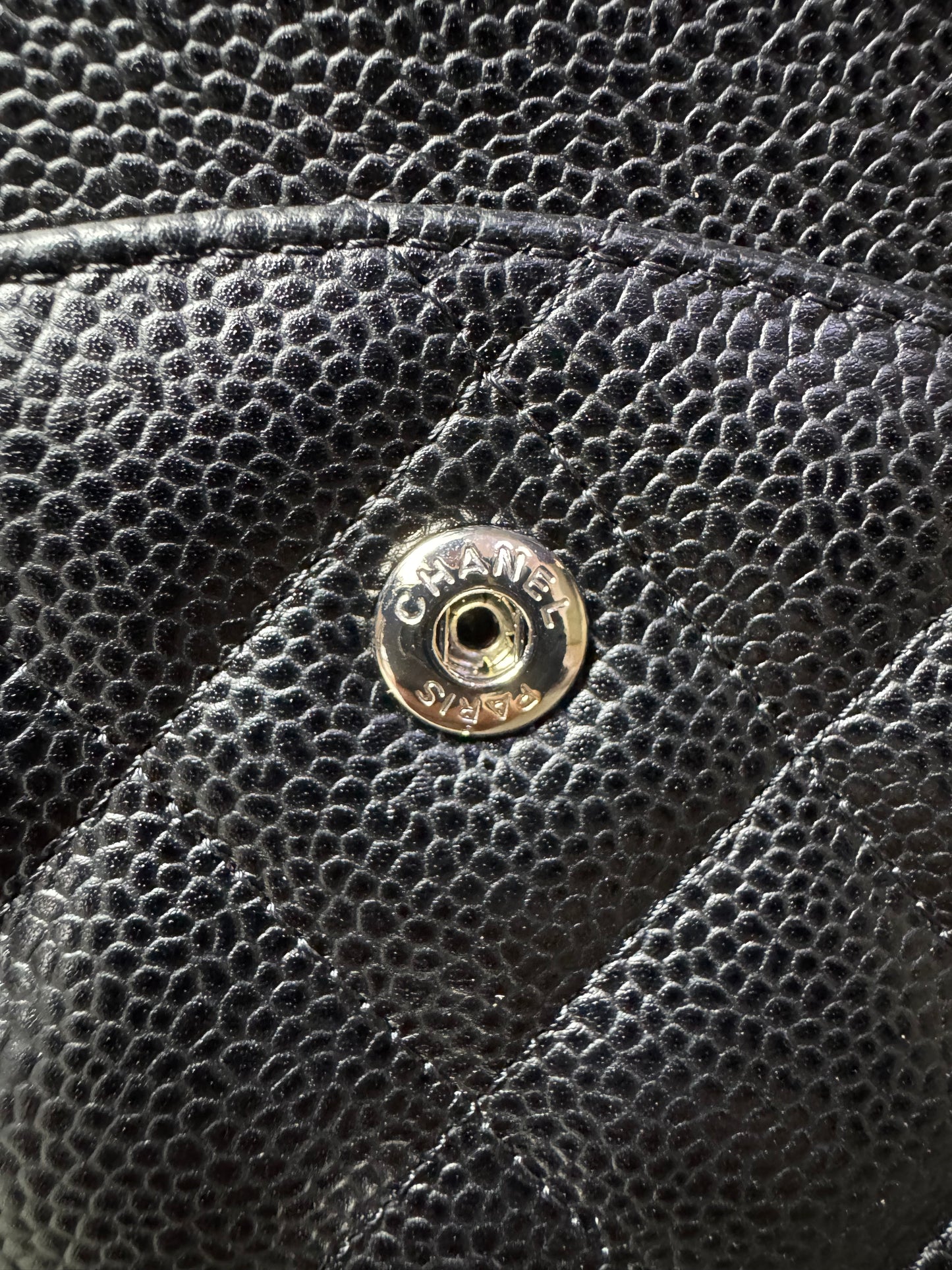 Chanel Jumbo Classic Double Flap Caviar Quilted Schwarz Silber