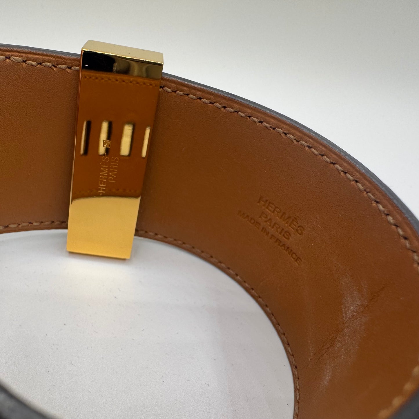 Hermès Collier de Chien (CDC) Armband Lila Gold – Größe T2 / S