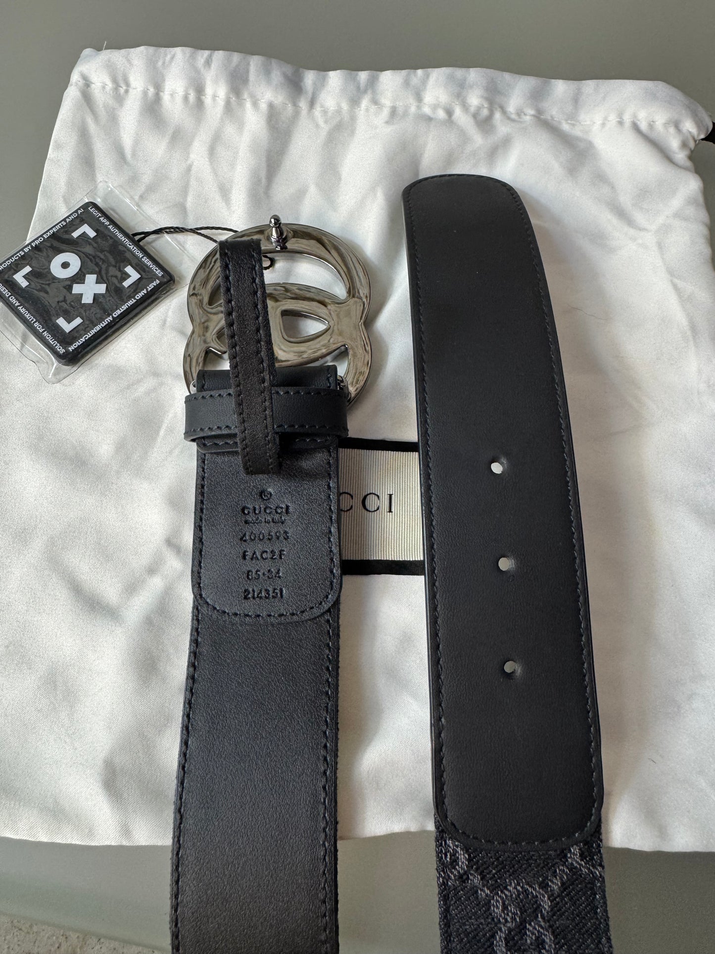 Gucci Marmont Gürtel GG Supreme Canvas 85 cm
