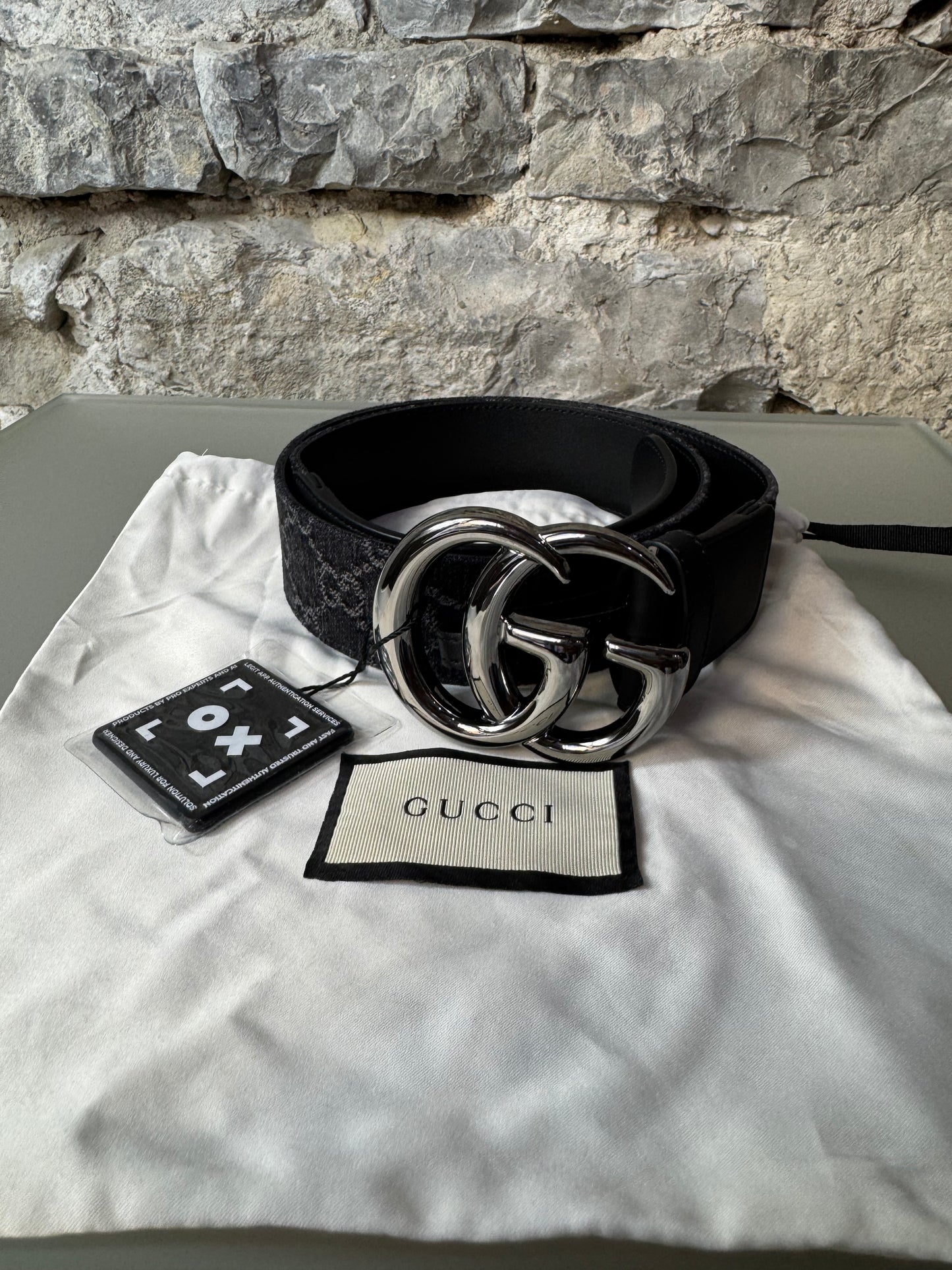 Gucci Marmont Gürtel GG Supreme Canvas 85 cm