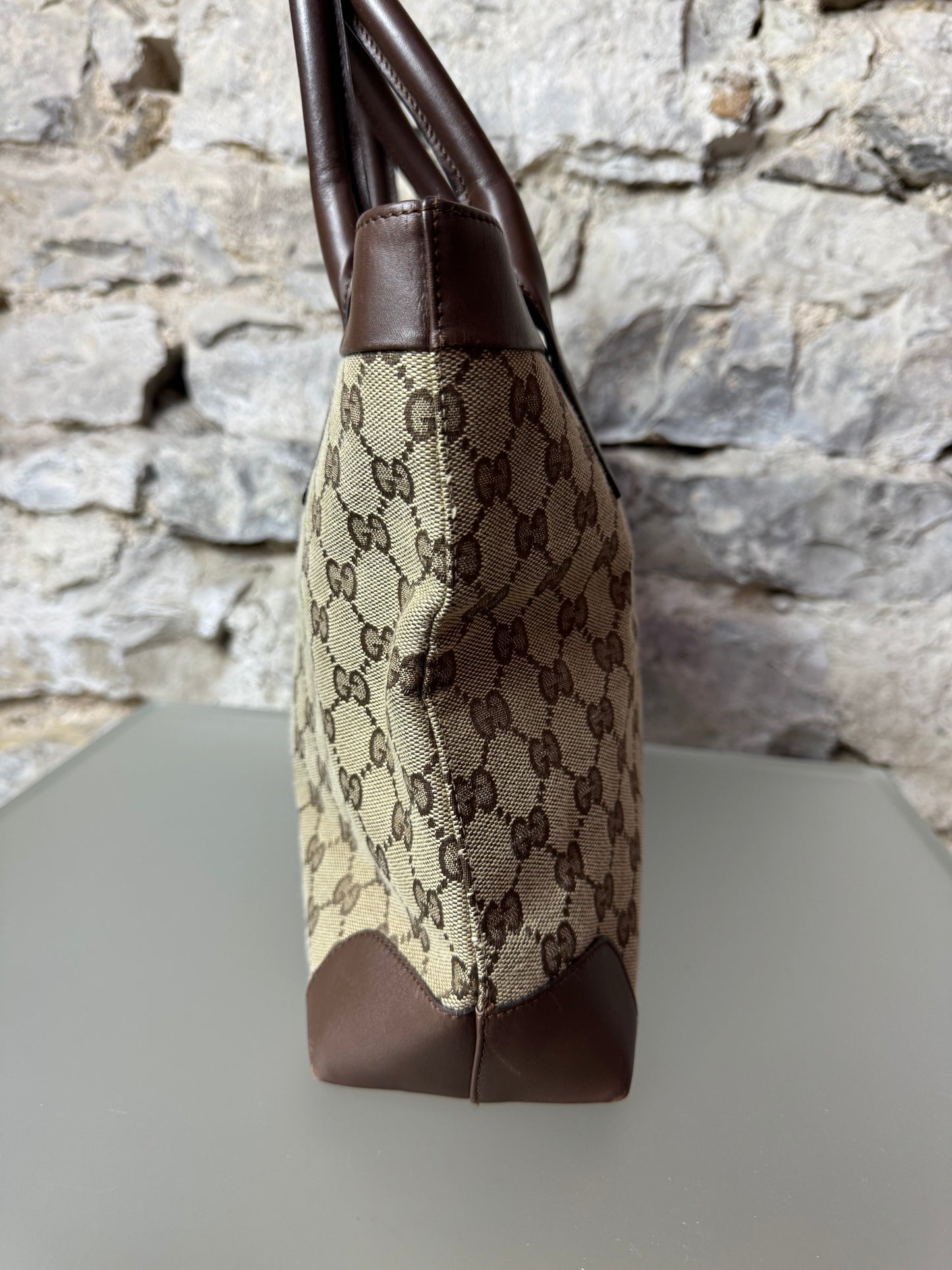 Gucci GG Canvas Tote Bag Beige