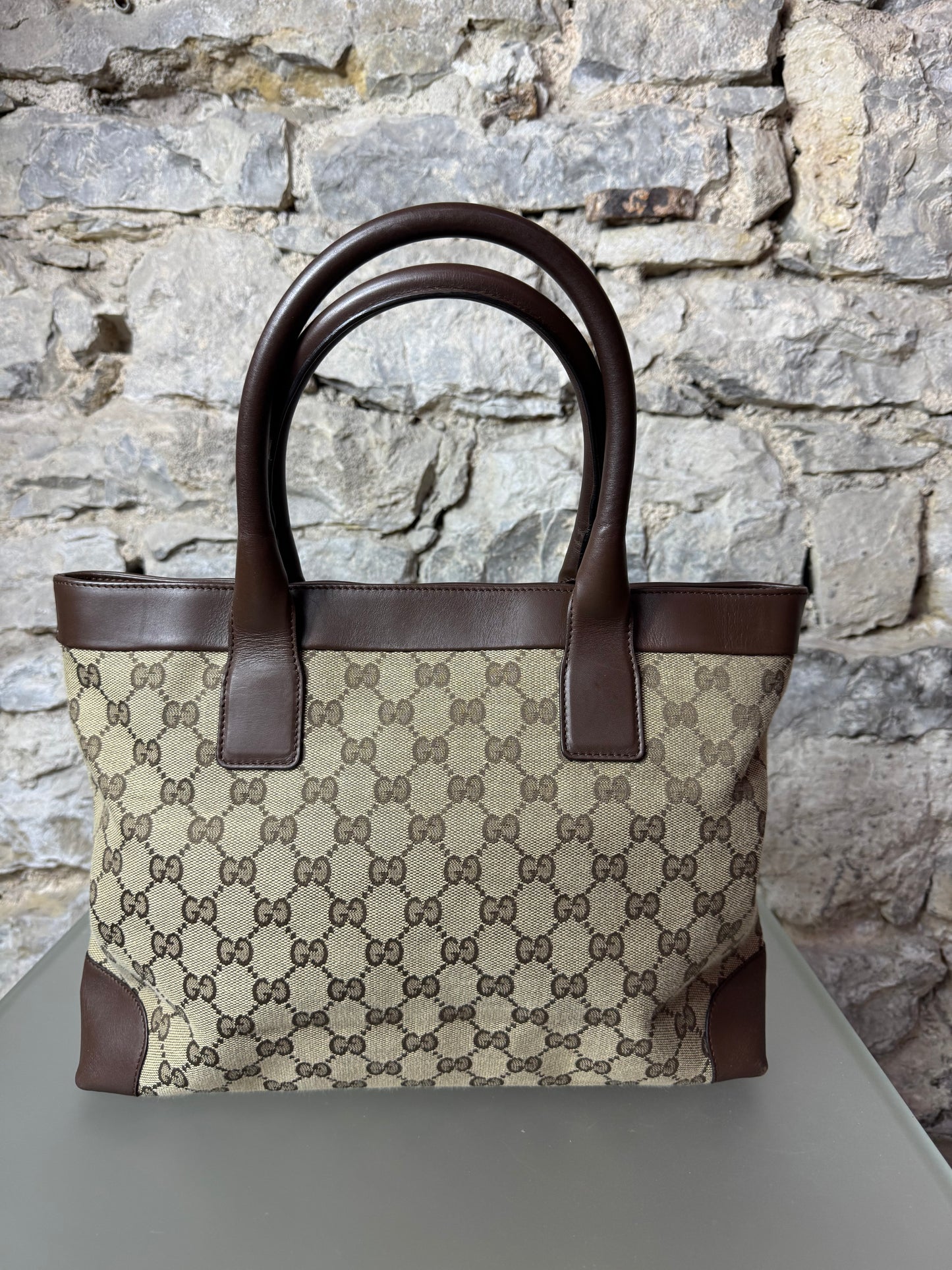 Gucci GG Canvas Tote Bag Beige