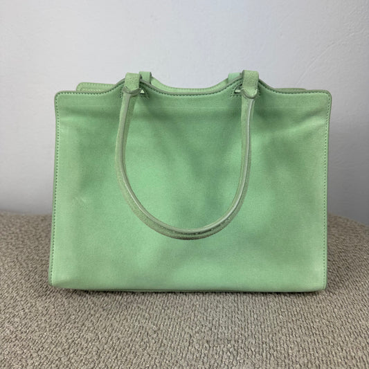 Giorgio Armani Suede Tote – Mint aus Veloursleder