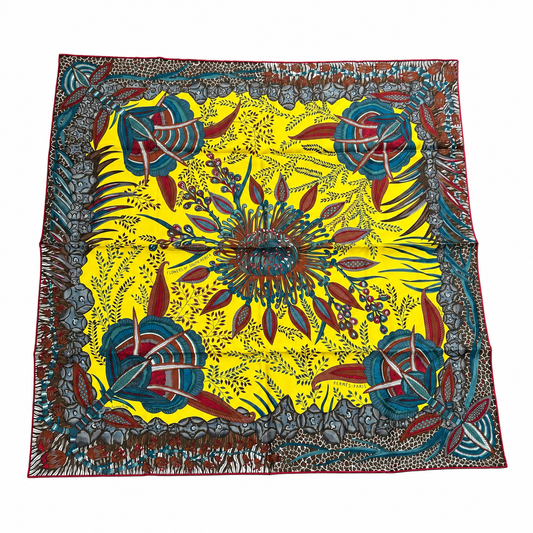 Hermès Carré 90 Seidentuch „Flowers of South Africa“