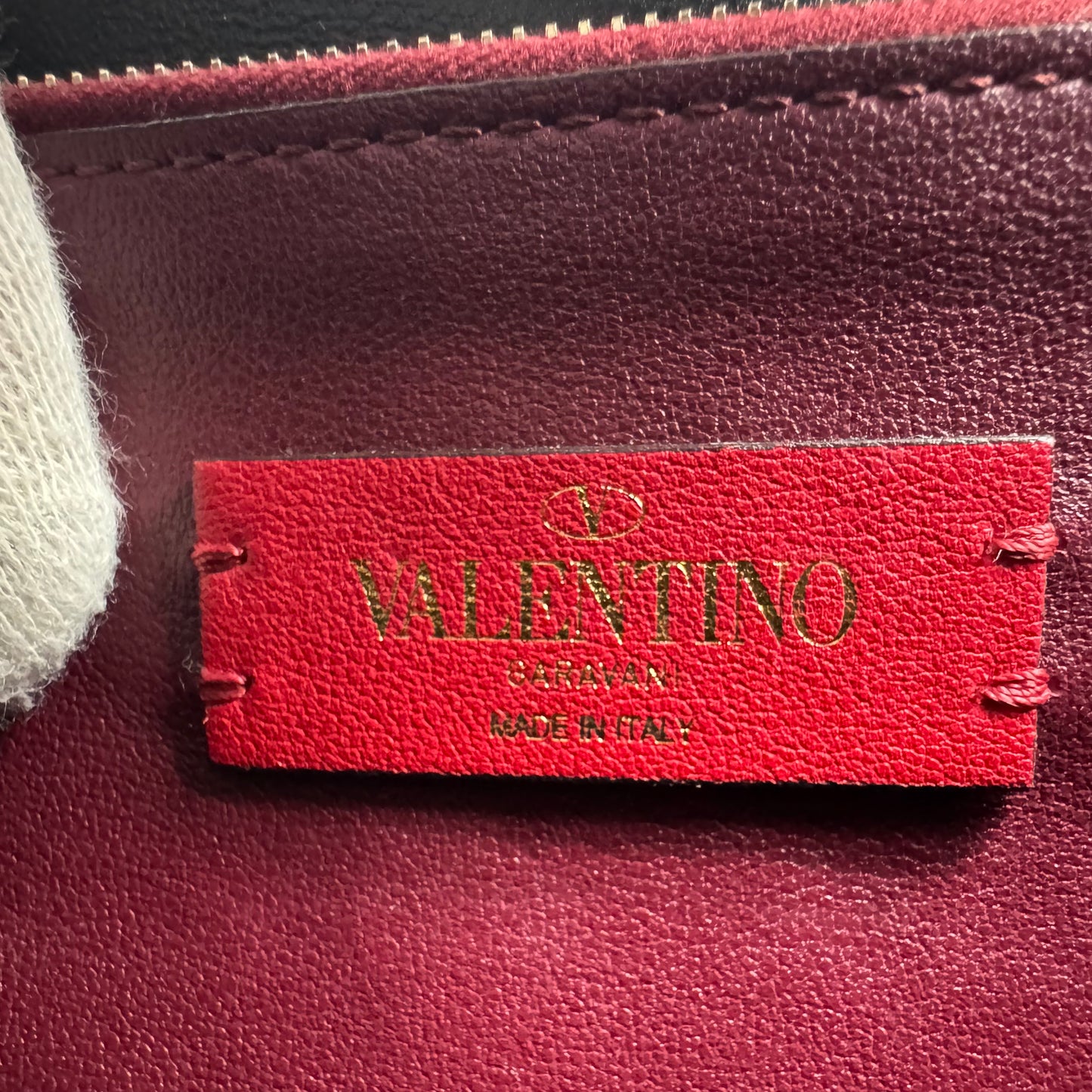 Valentino Garavani Rockstud Leder Flap Bag – Burgundy