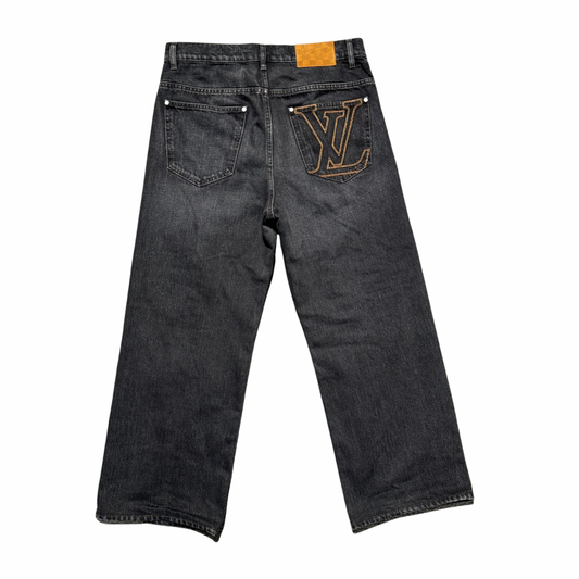 Louis Vuitton Staples Edition Washed Black Denim jeans