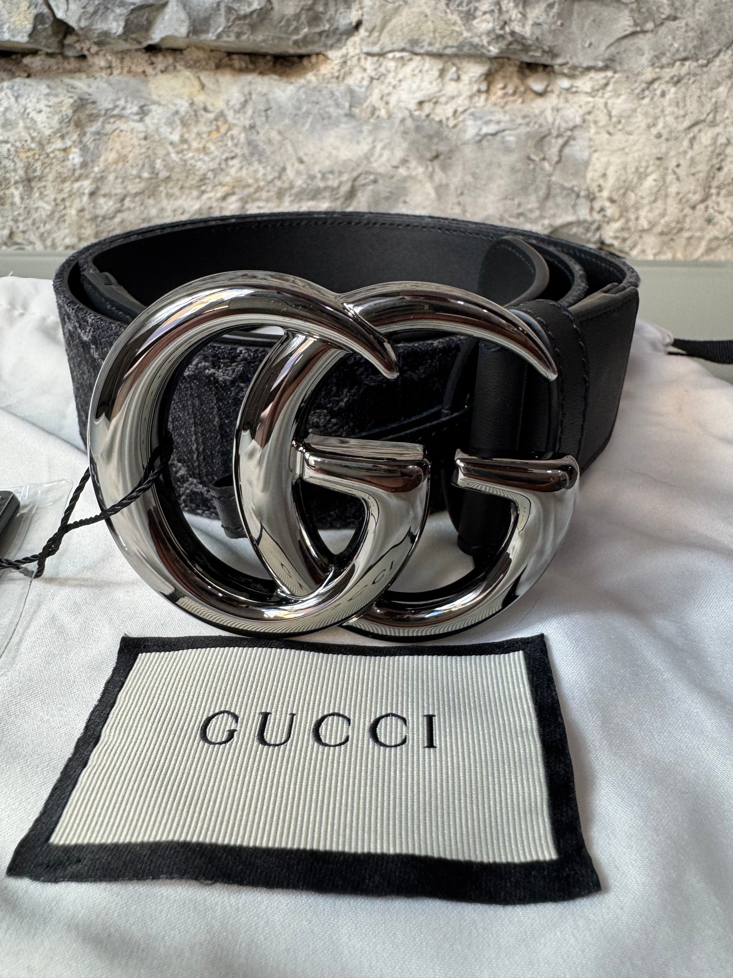 Gucci Marmont Gürtel GG Supreme Canvas 85 cm