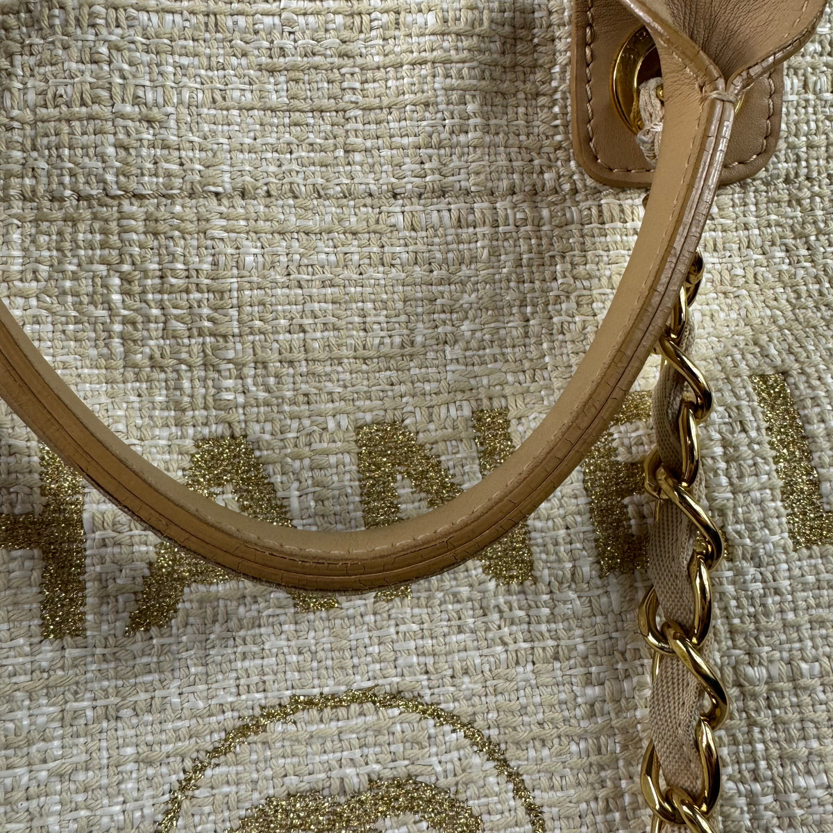 Chanel Deauville Tote Bag – Beige/Gold