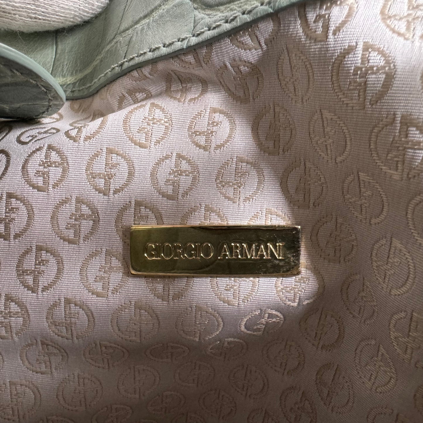 Giorgio Armani Mainline Croc-Embossed Handtasche