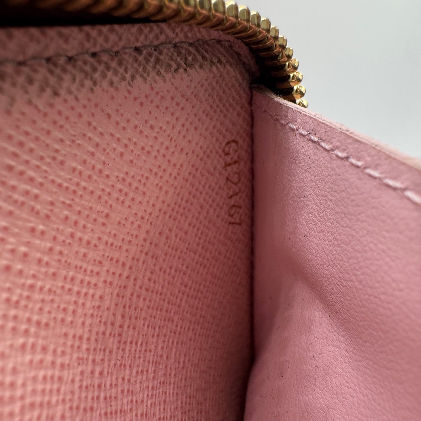 Louis Vuitton Zippy Wallet Damier Ebene Rose Ballerine