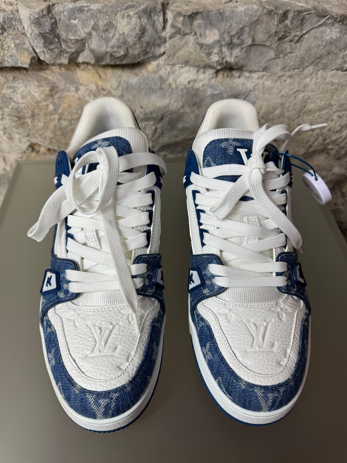 Louis Vuitton Monogram Denim Sneaker Weiß/Blau – Größe 41,5