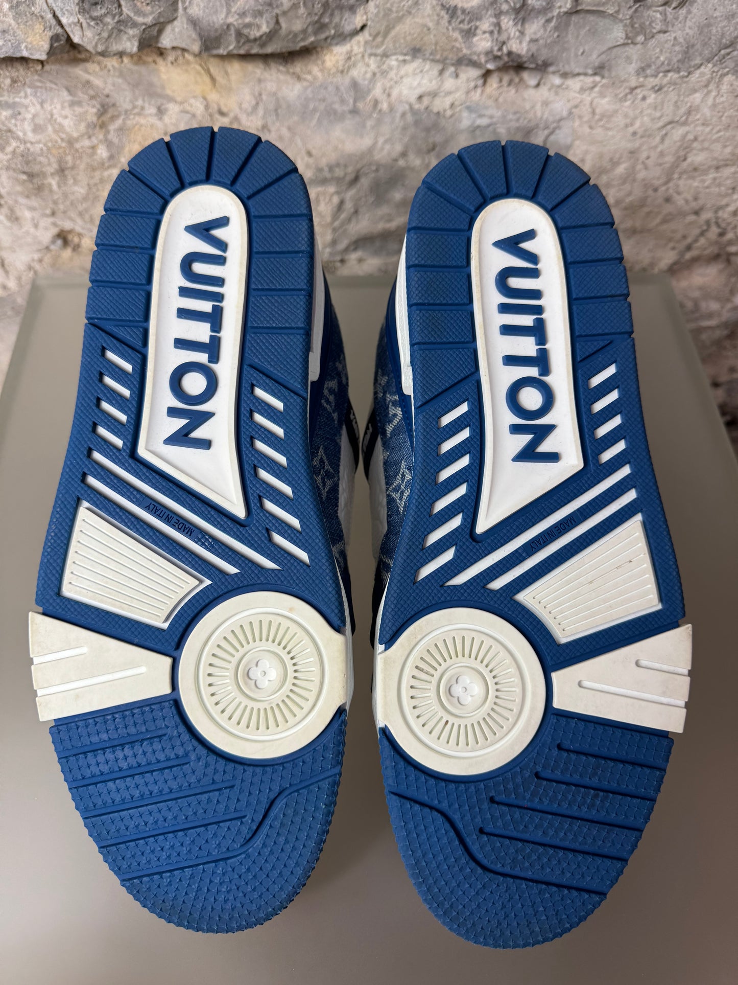 Louis Vuitton Monogram Denim Sneaker Weiß/Blau – Größe 41,5