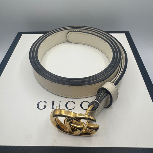 Gucci GG Marmont Gürtel Weiß