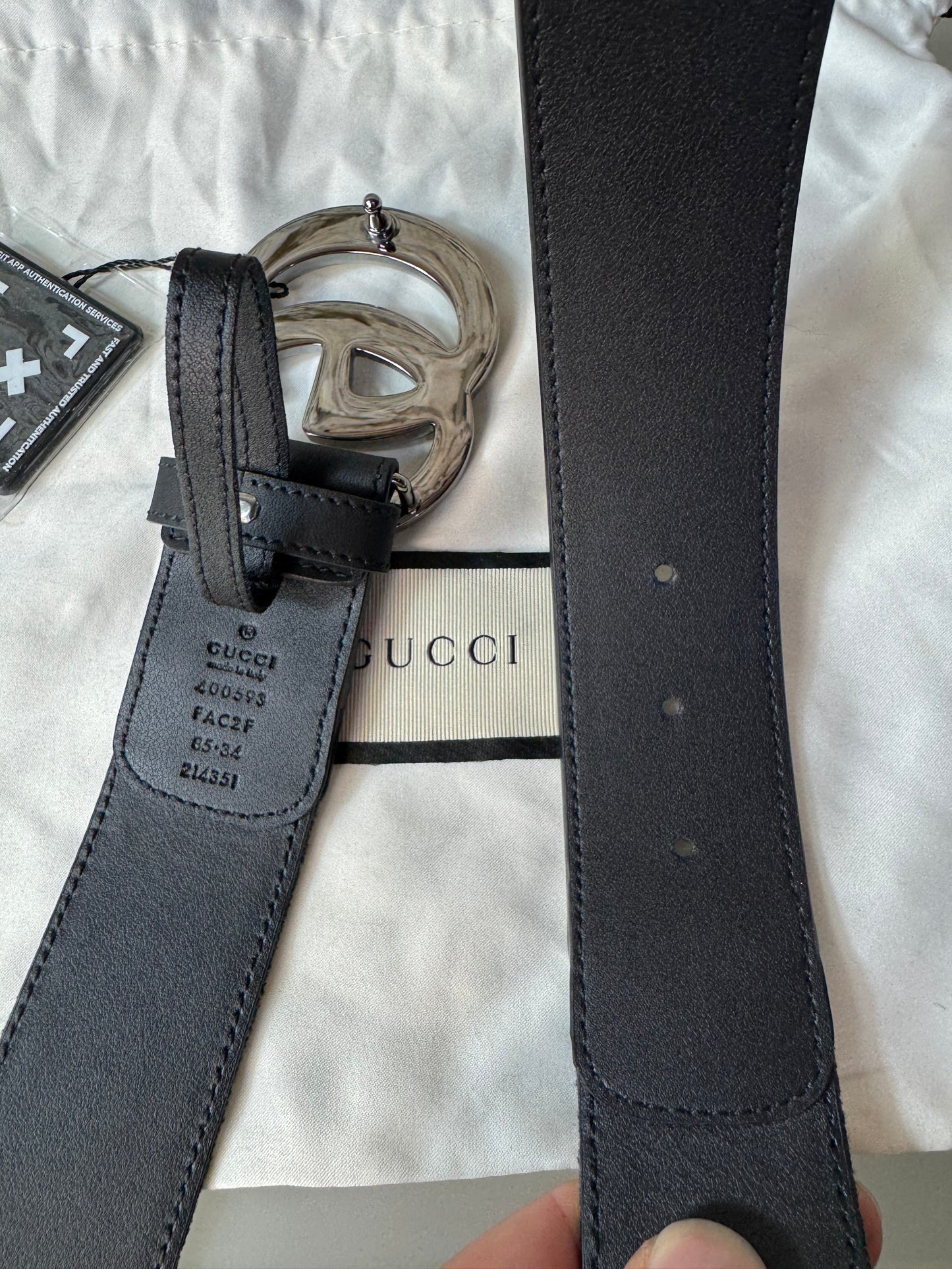 Gucci Marmont Gürtel GG Supreme Canvas 85 cm
