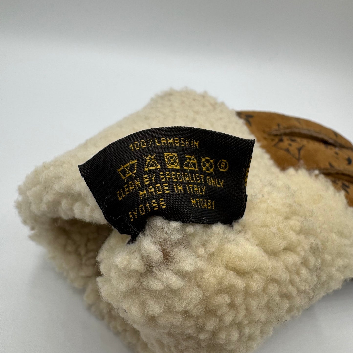 Louis Vuitton Monogram Handschuhe Lammfell Braun – Größe S