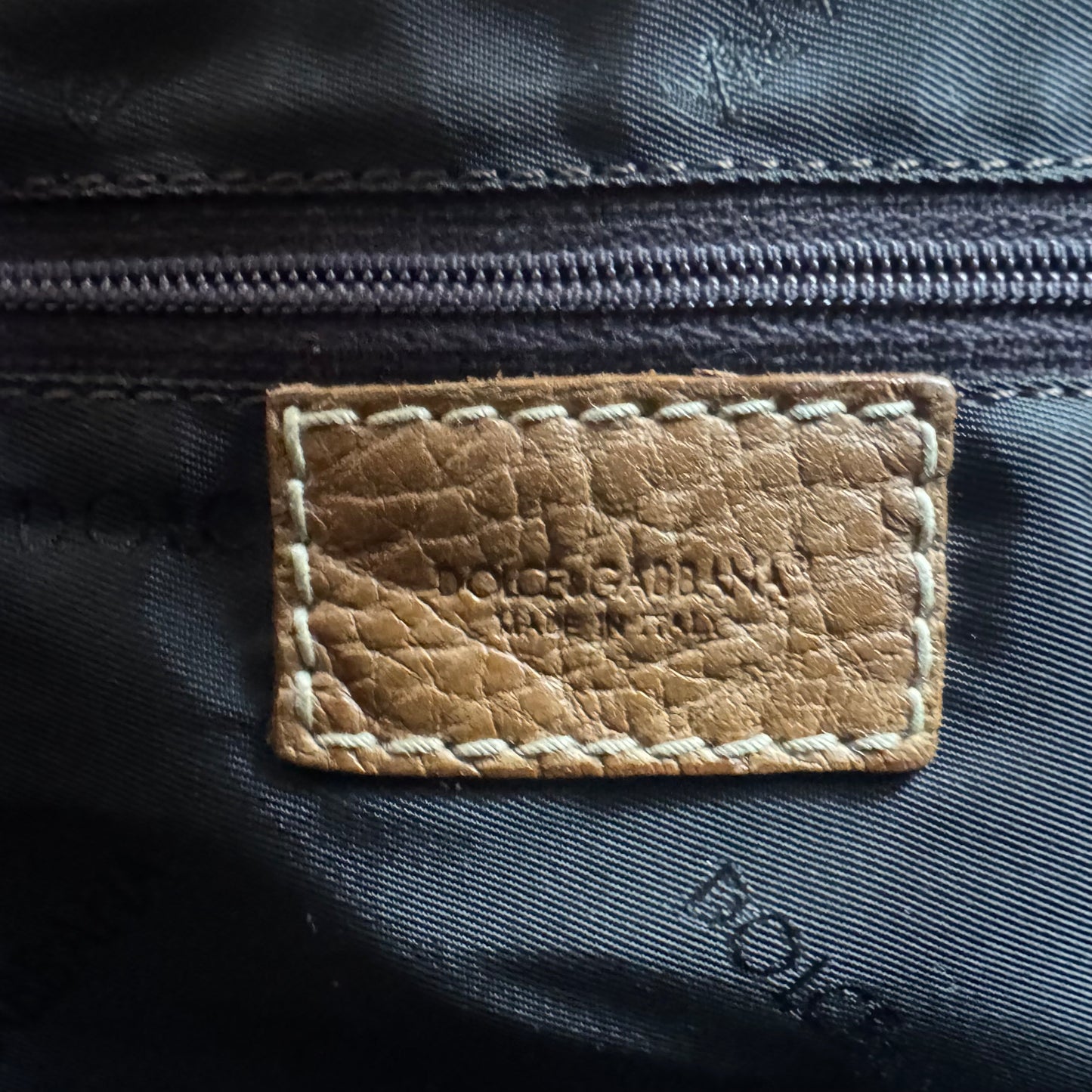Dolce & Gabbana Vintage Leder Handtasche Braun