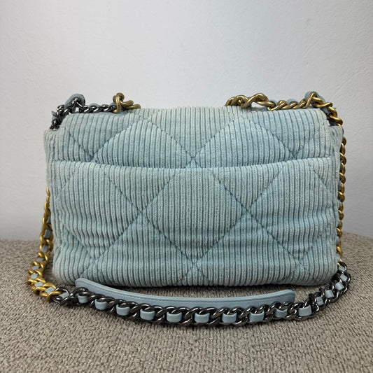 Chanel 19 Corduroy Flap Bag – Light Blue