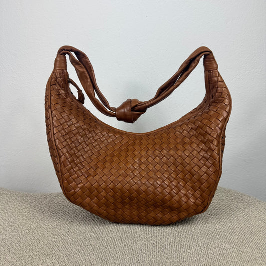 Bottega Veneta Intrecciato Nappa Hobo Bag – Braun