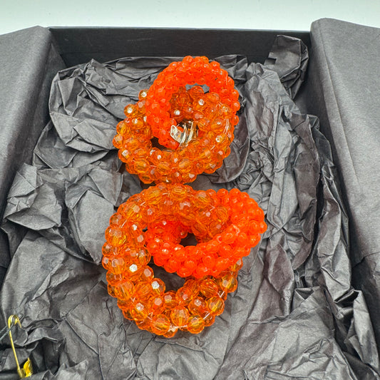 Dries Van Noten "Beaded Hoop/Link" Clip-On Ohrringe