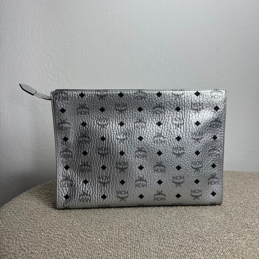 MCM Visetos Clutch Silber
