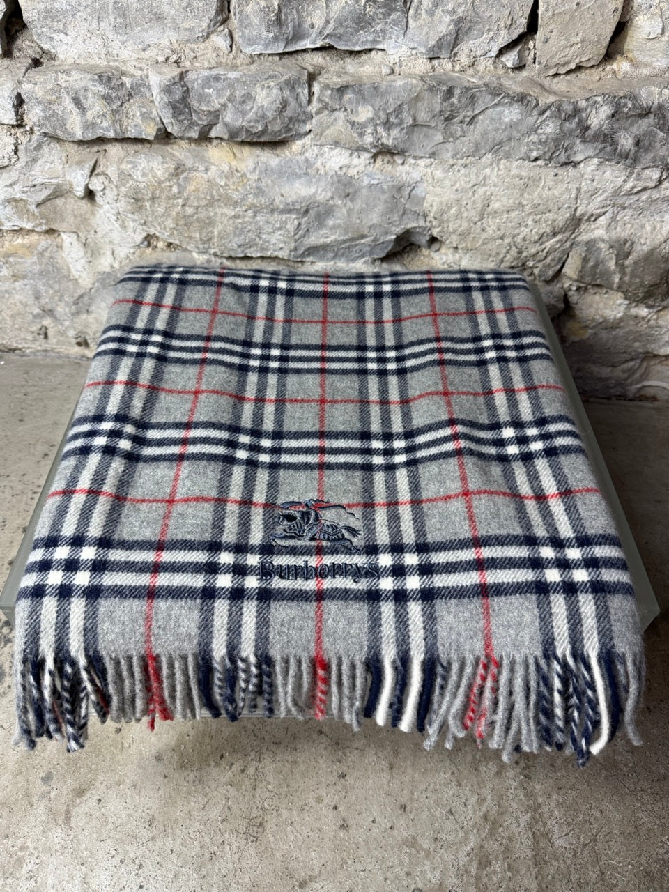 Burberry Schal Nova Check Grau