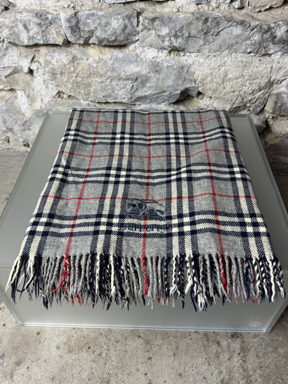 Burberry Schal Nova Check Grau