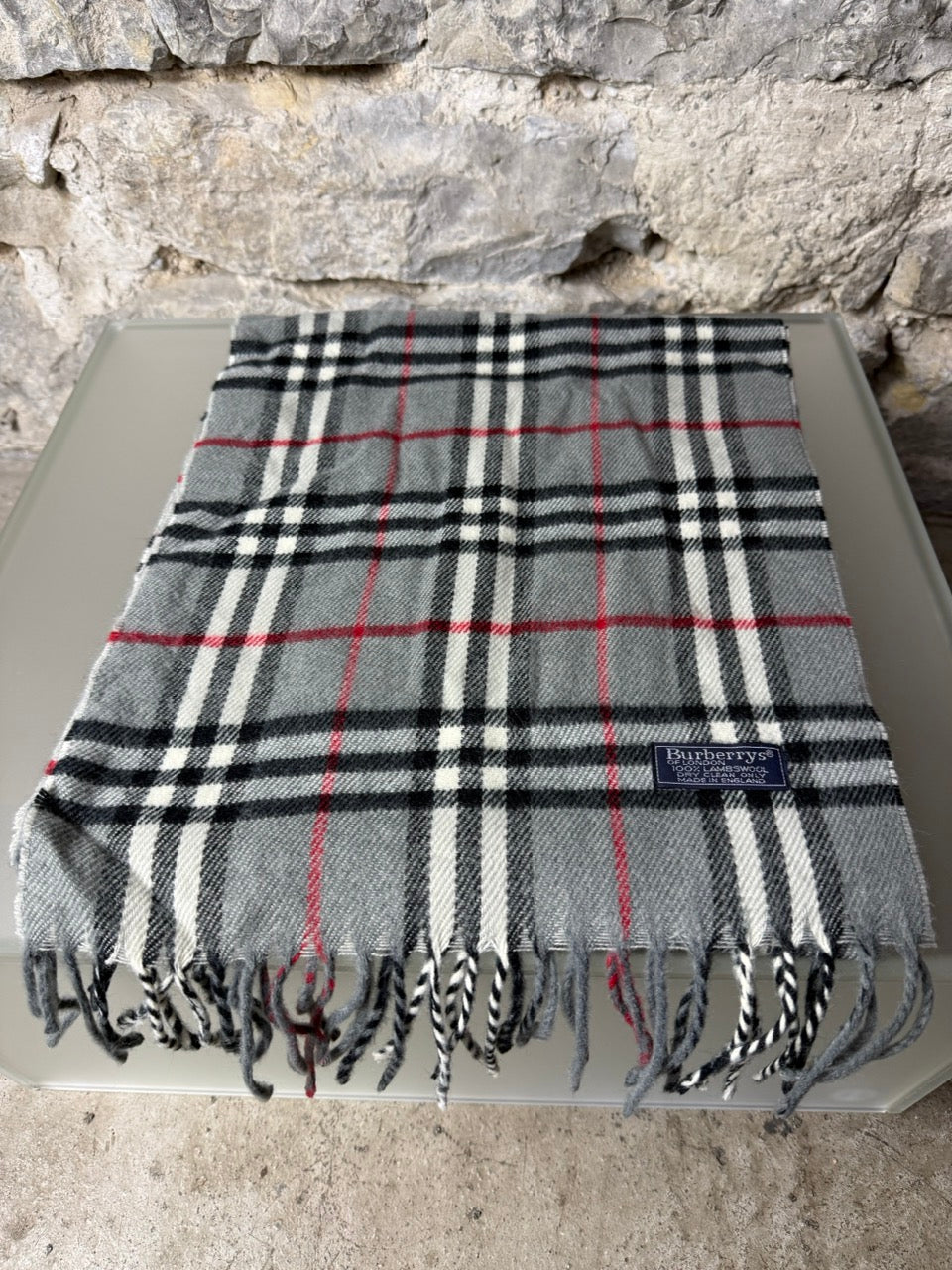 Burberry Schal Nova Check Grau