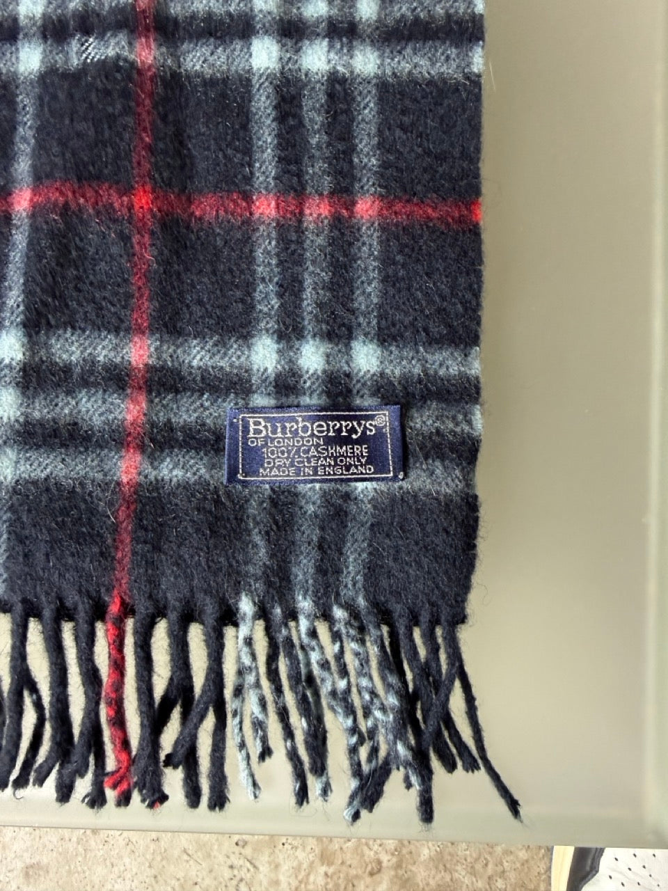 Burberry Schal Nova Check Dunkelblau