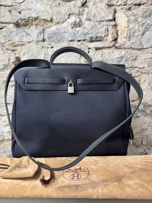Hermès Herbag Handtasche – Segeltuch & Leder
