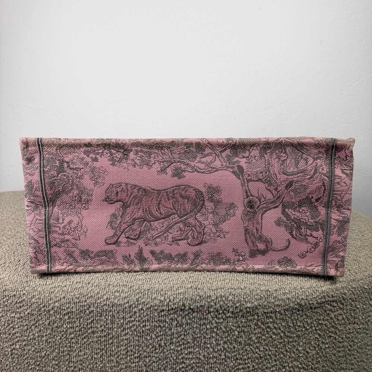 Christian Dior Book Tote - Mykonos Toile de Jouy Embroidered Pink