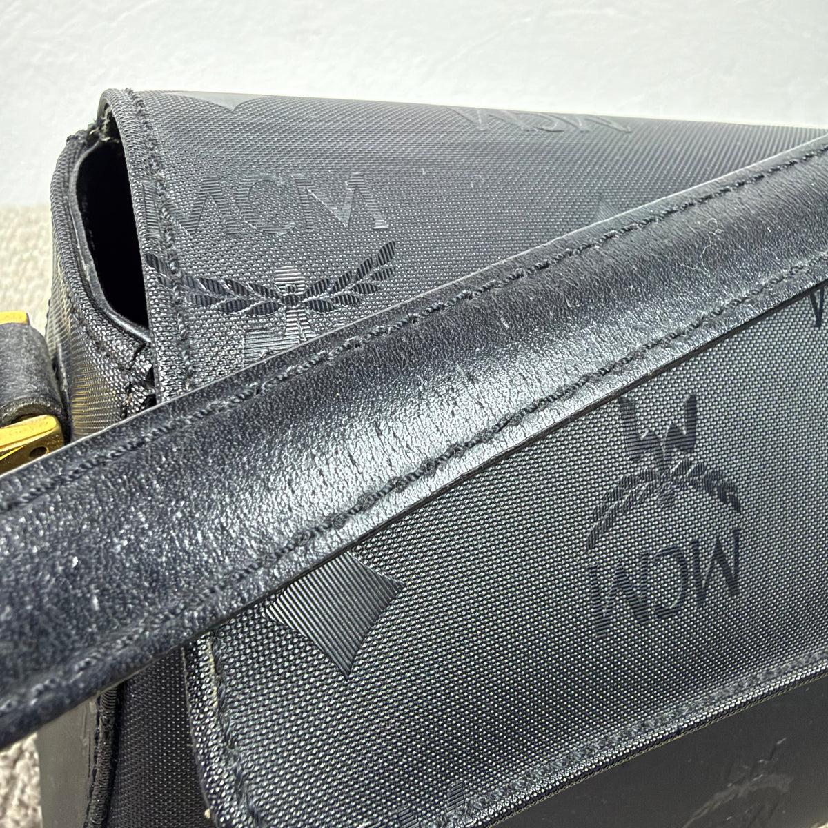 MCM Vintage Star Collection Schultertasche – Visetos Schwarz