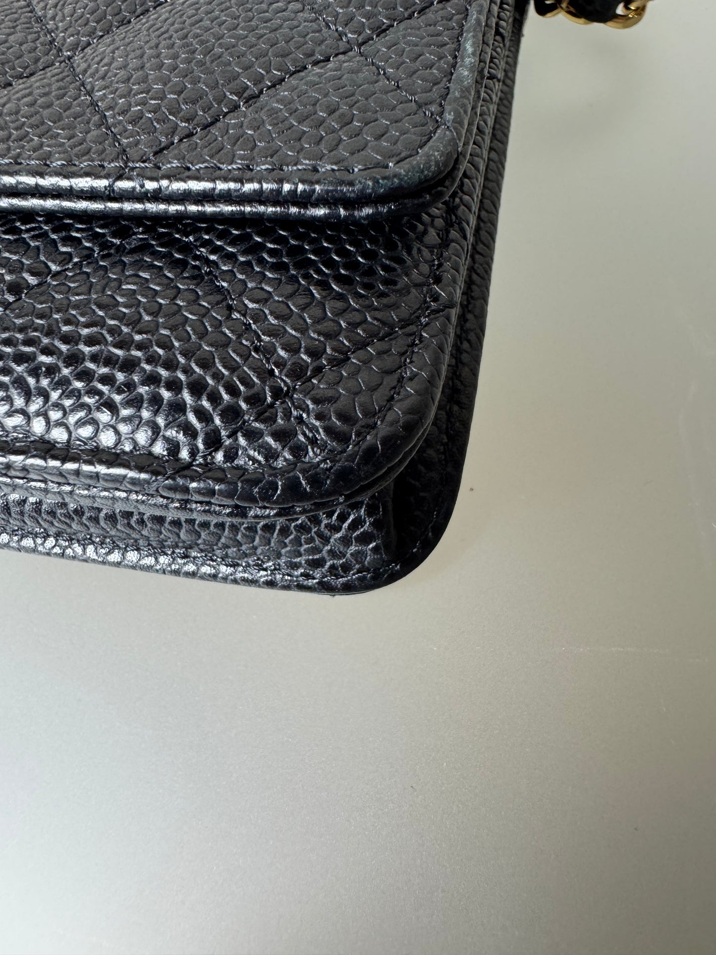 Chanel Timeless Wallet On Chain Lammleder Schwarz