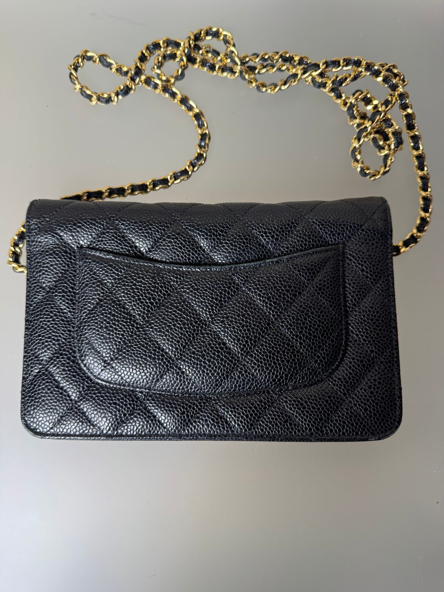 Chanel Timeless Wallet On Chain Lammleder Schwarz