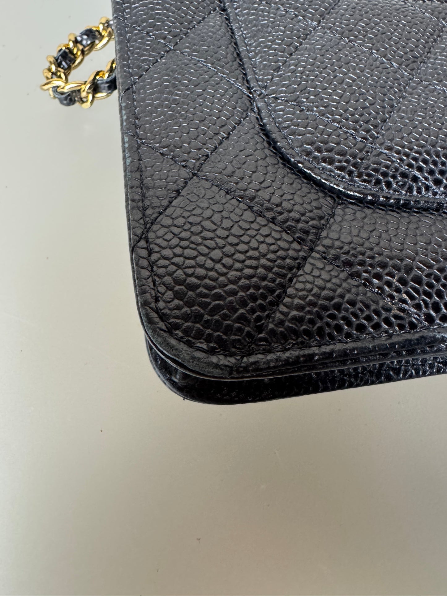 Chanel Timeless Wallet On Chain Lammleder Schwarz