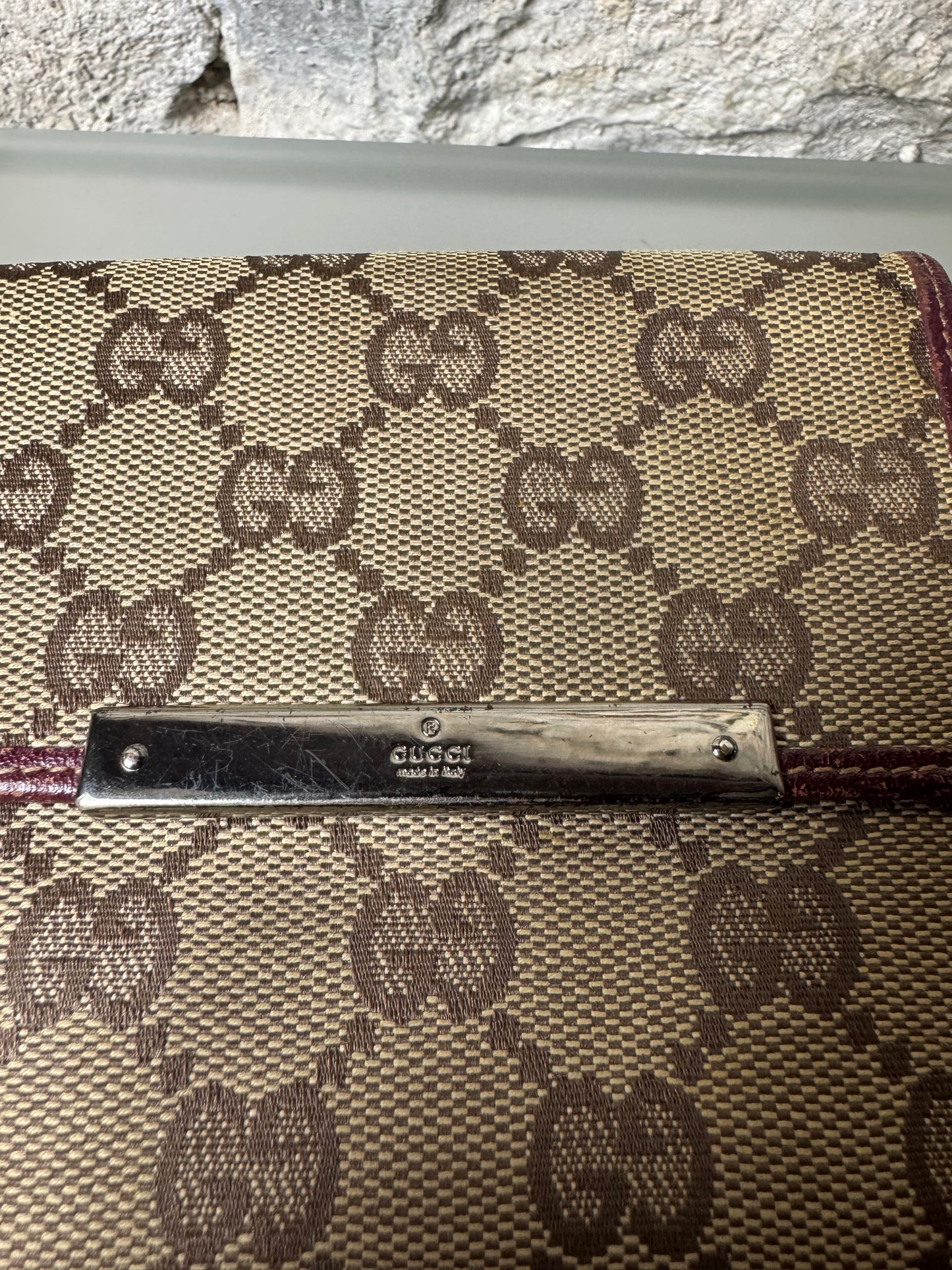 Gucci Vintage GG Canvas Geldbeutel