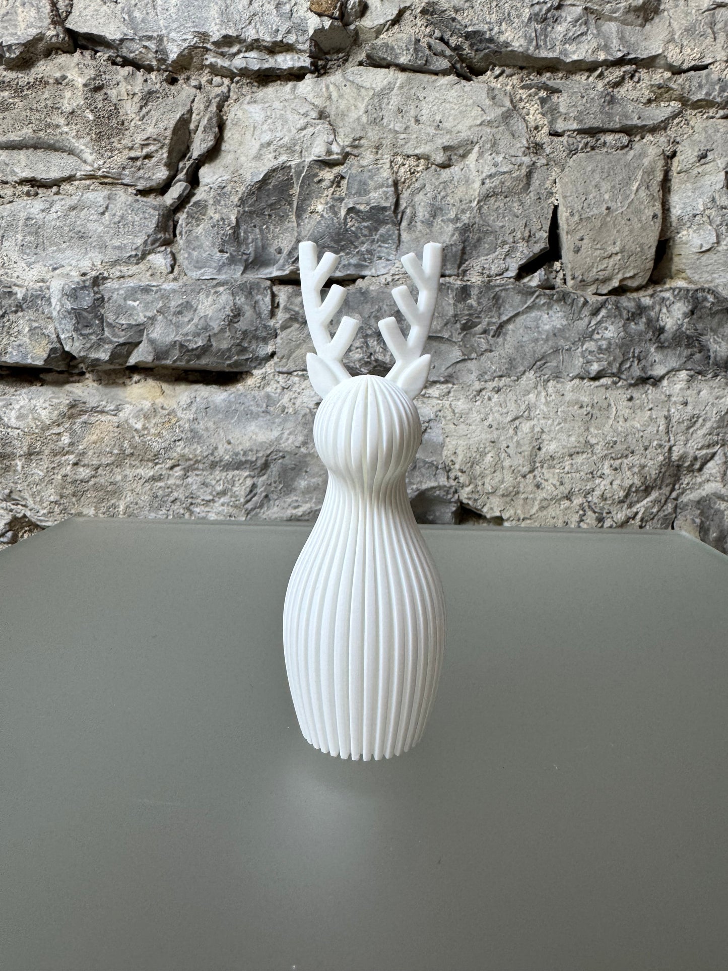 Minimalistisches 3D Weihnachtsrentier