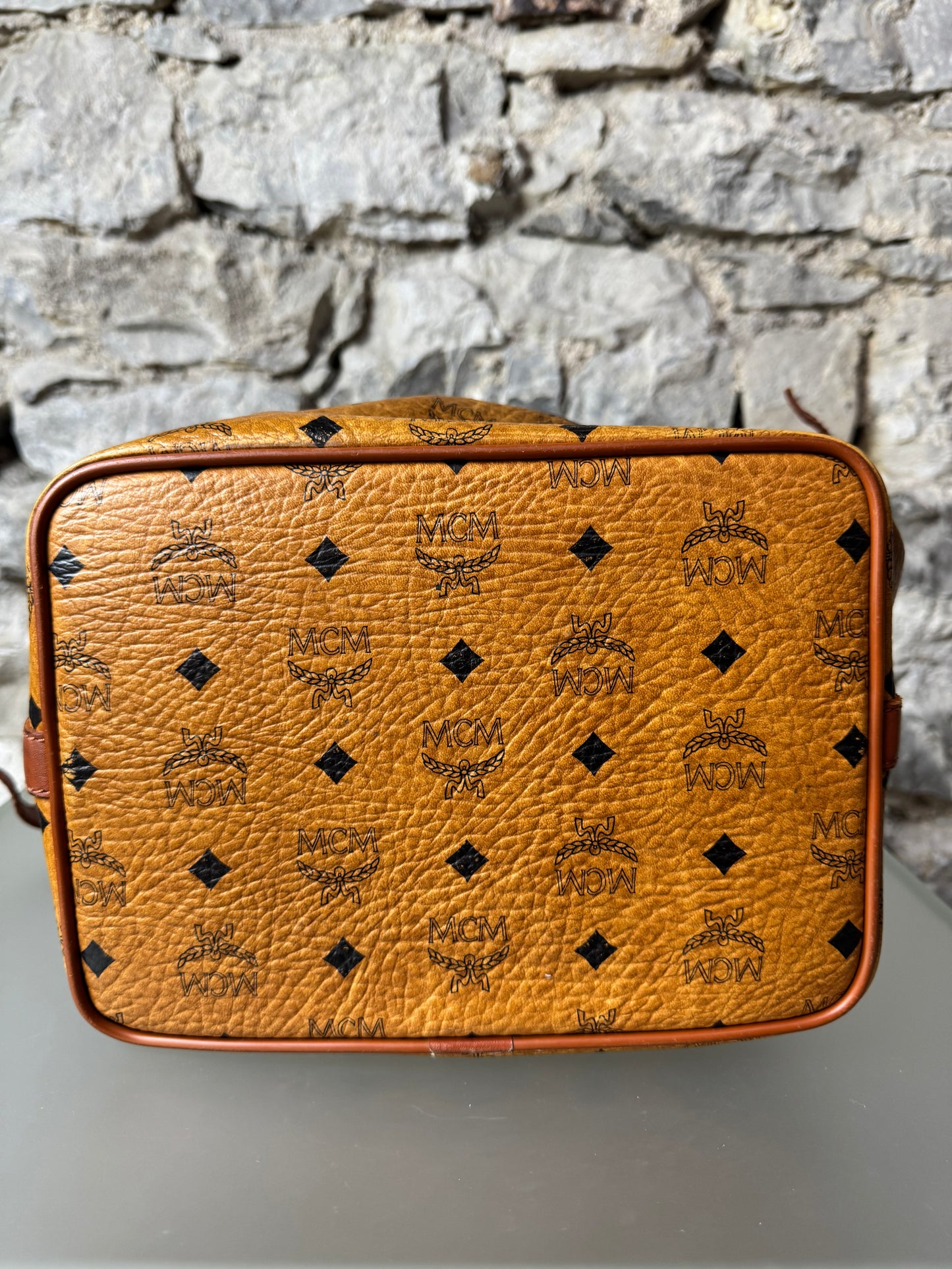 MCM Vintage Bucket Bag – Cognac Visetos Canvas