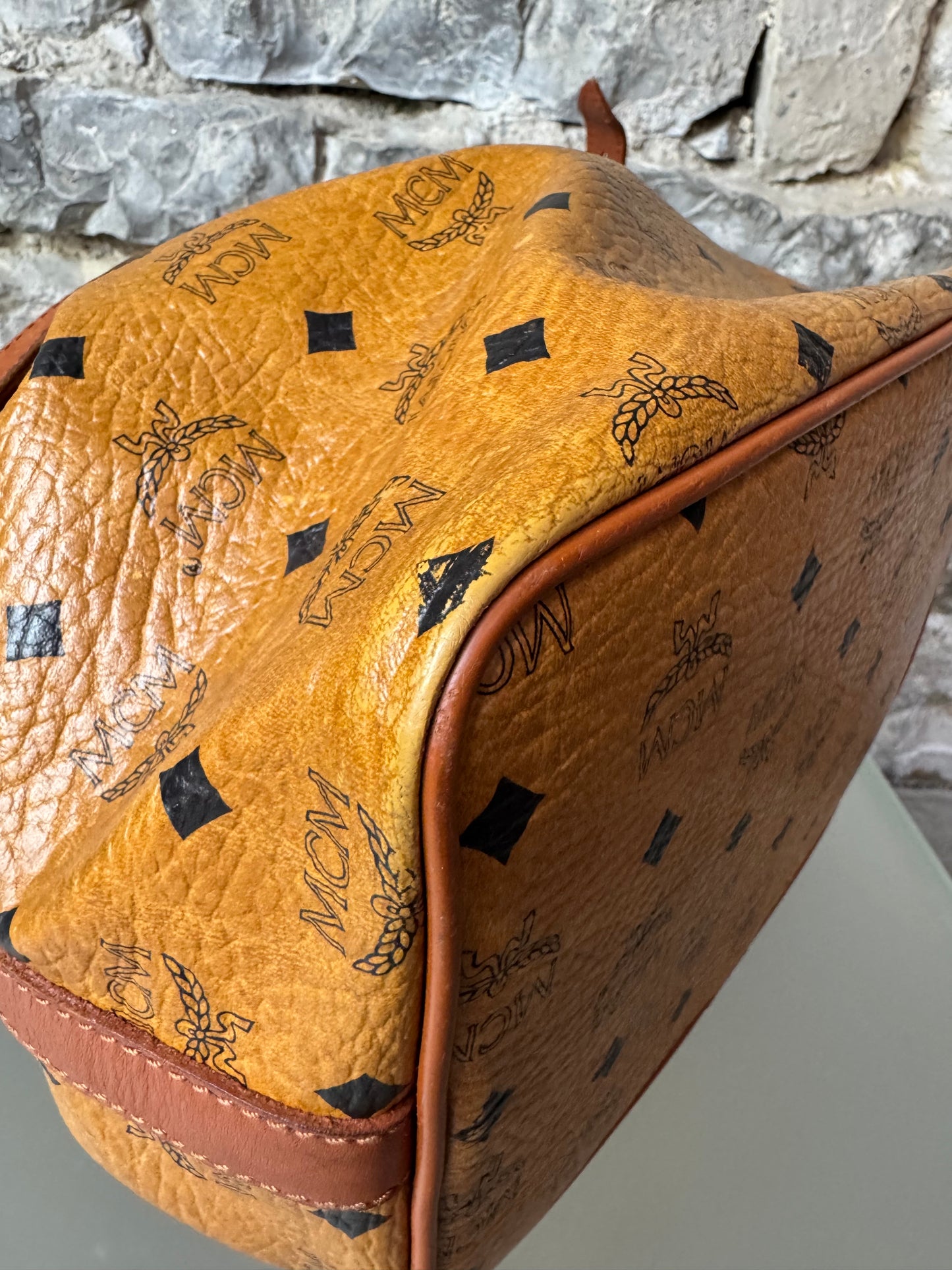 MCM Vintage Bucket Bag – Cognac Visetos Canvas