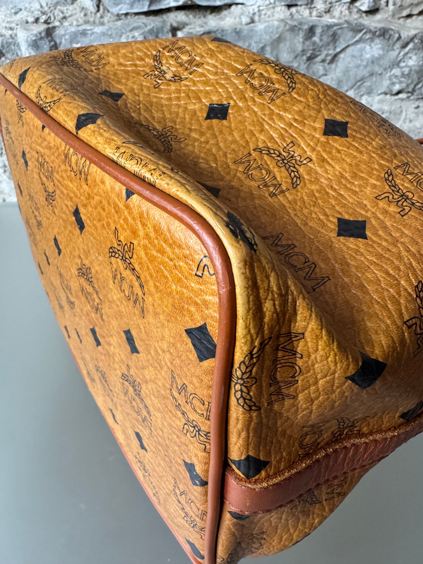 MCM Vintage Bucket Bag – Cognac Visetos Canvas