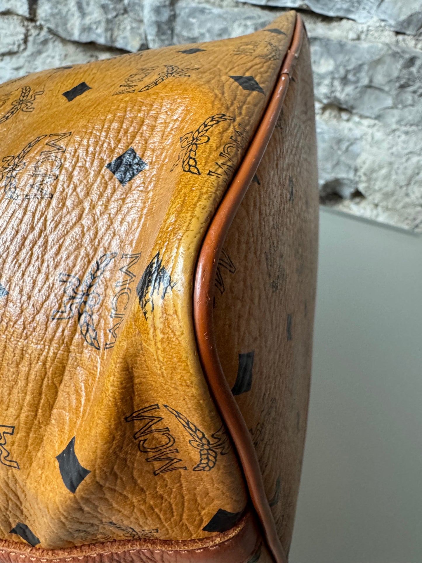 MCM Vintage Bucket Bag – Cognac Visetos Canvas