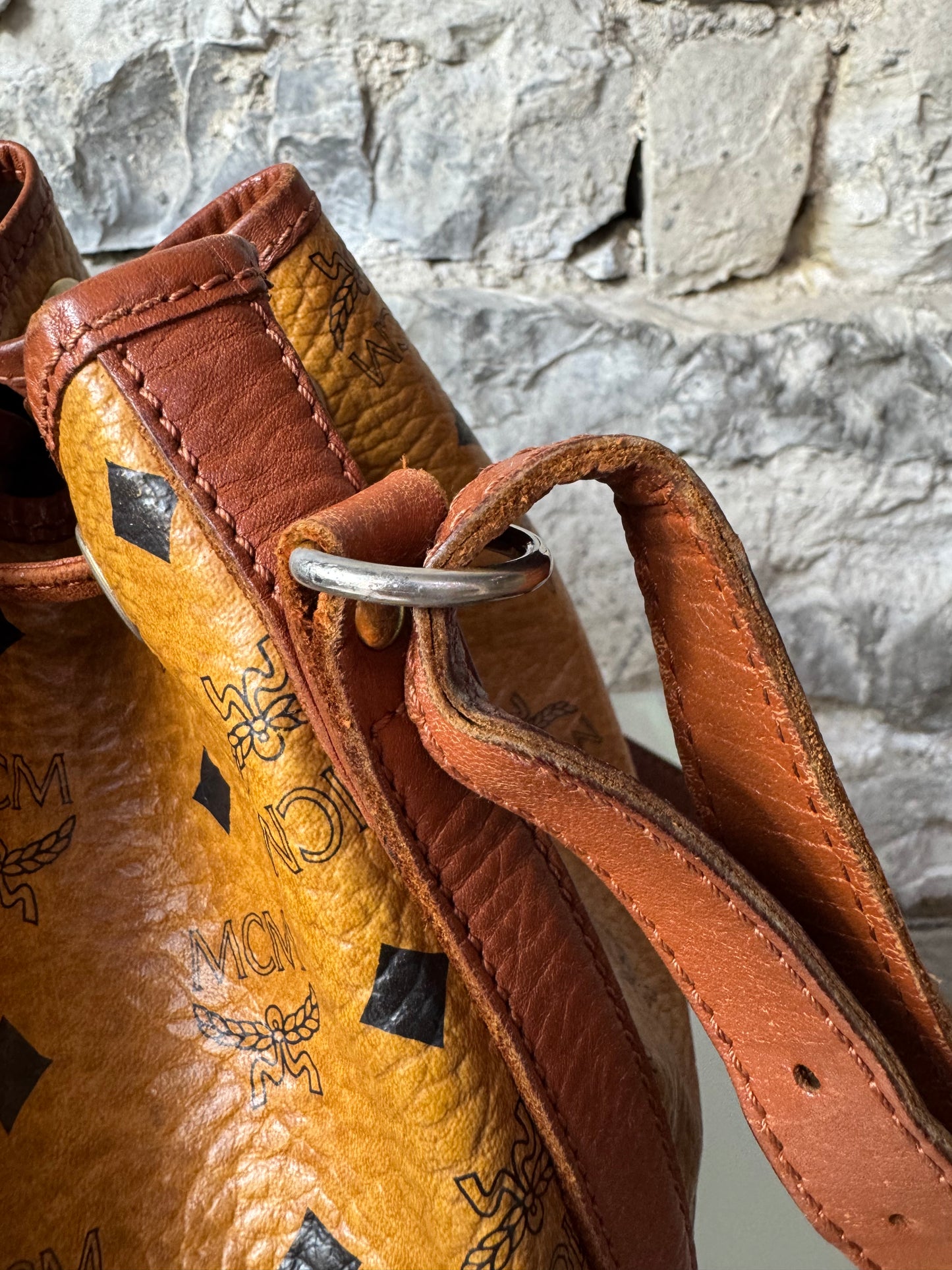 MCM Vintage Bucket Bag – Cognac Visetos Canvas