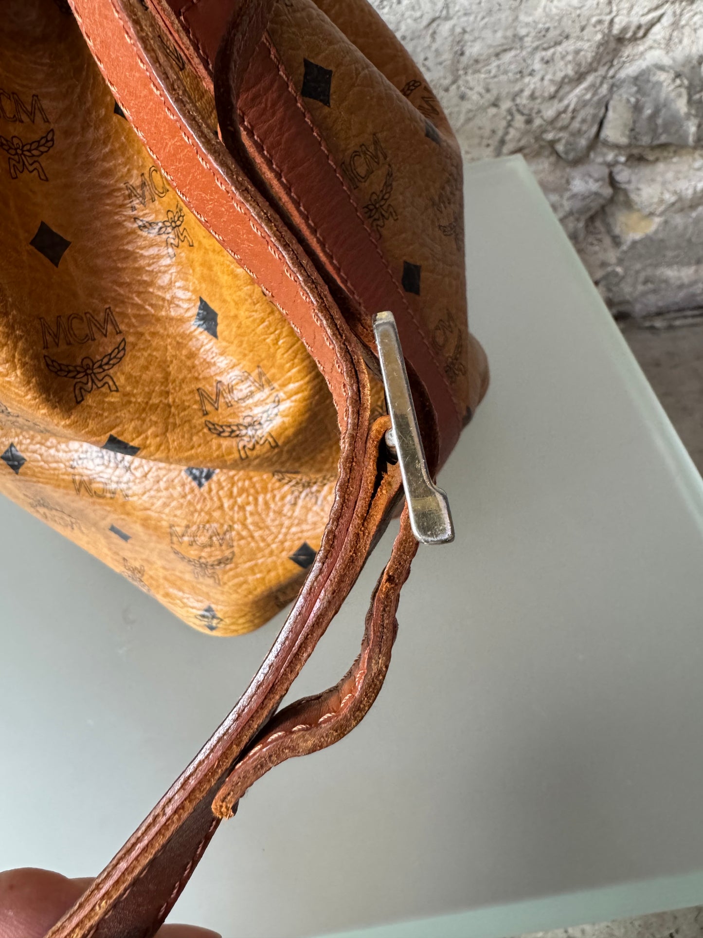MCM Vintage Bucket Bag – Cognac Visetos Canvas