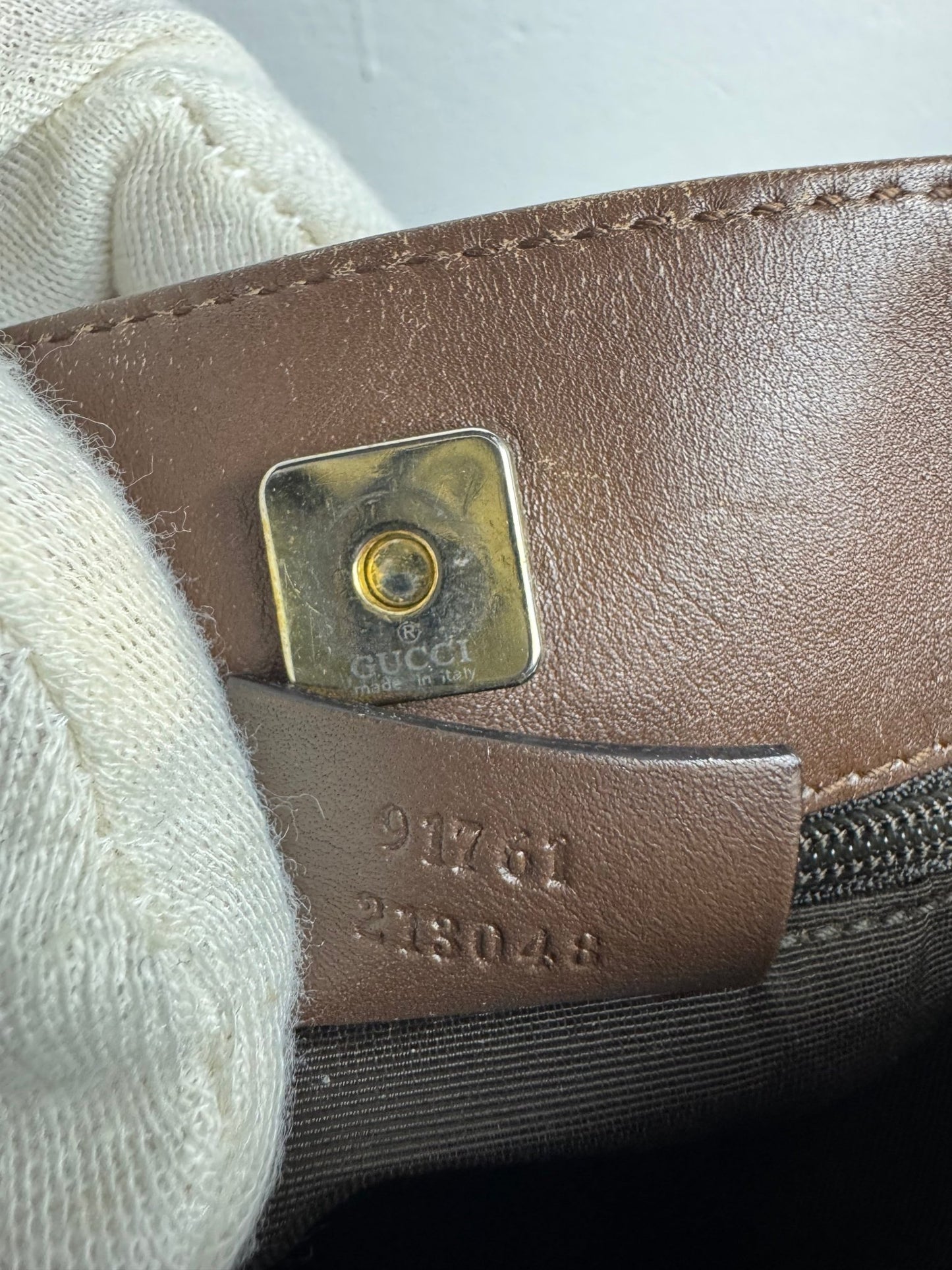 Gucci GG Canvas Shoulder Bag Beige - BagAffair