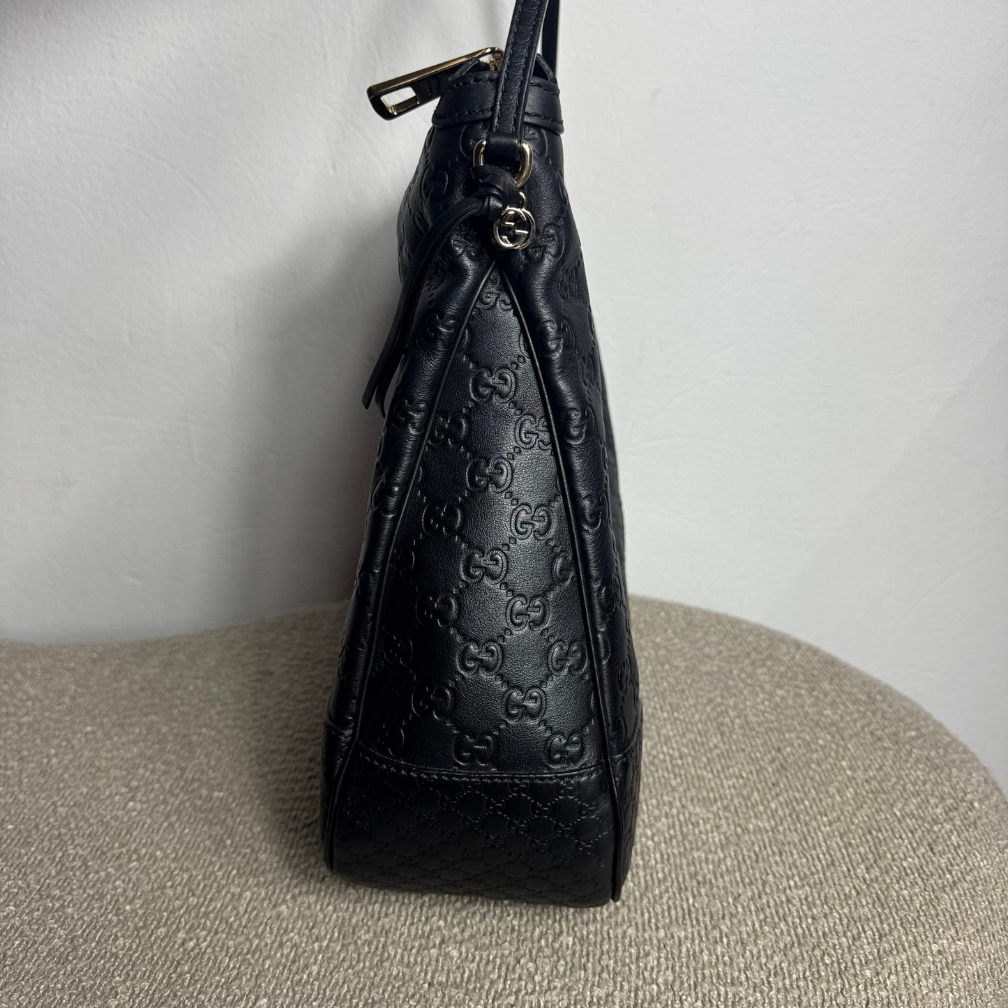 Gucci Guccissima Hobo Bag Schwarz