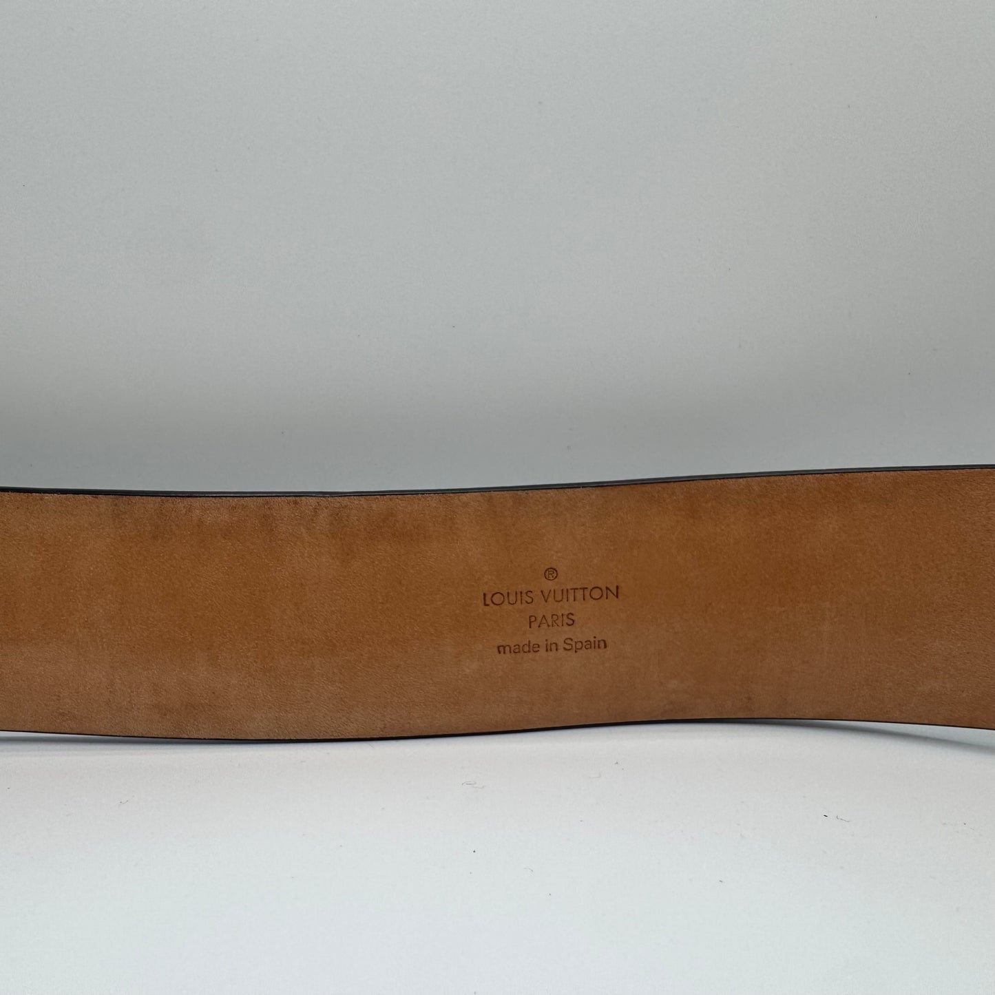 Louis Vuitton Inventeur Plate Buckle Ledergürtel – Schwarz – Gr. 90