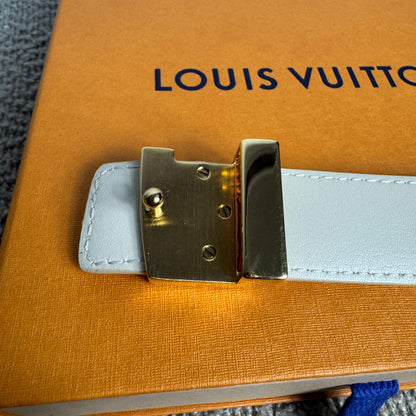Louis Vuitton Initiales Gürtel Damier Azur 25 mm