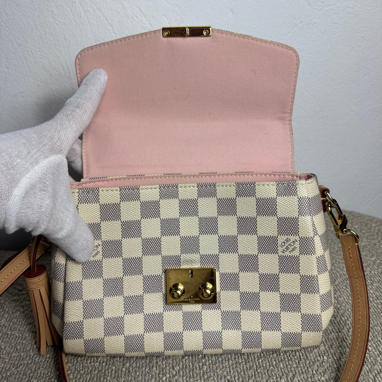 Louis Vuitton Damier Azur Croisette Satchel-Tasche