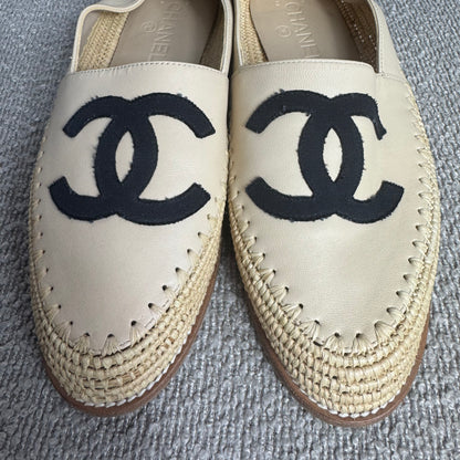 Chanel Espadrilles Beige Lammleder Gr. 39