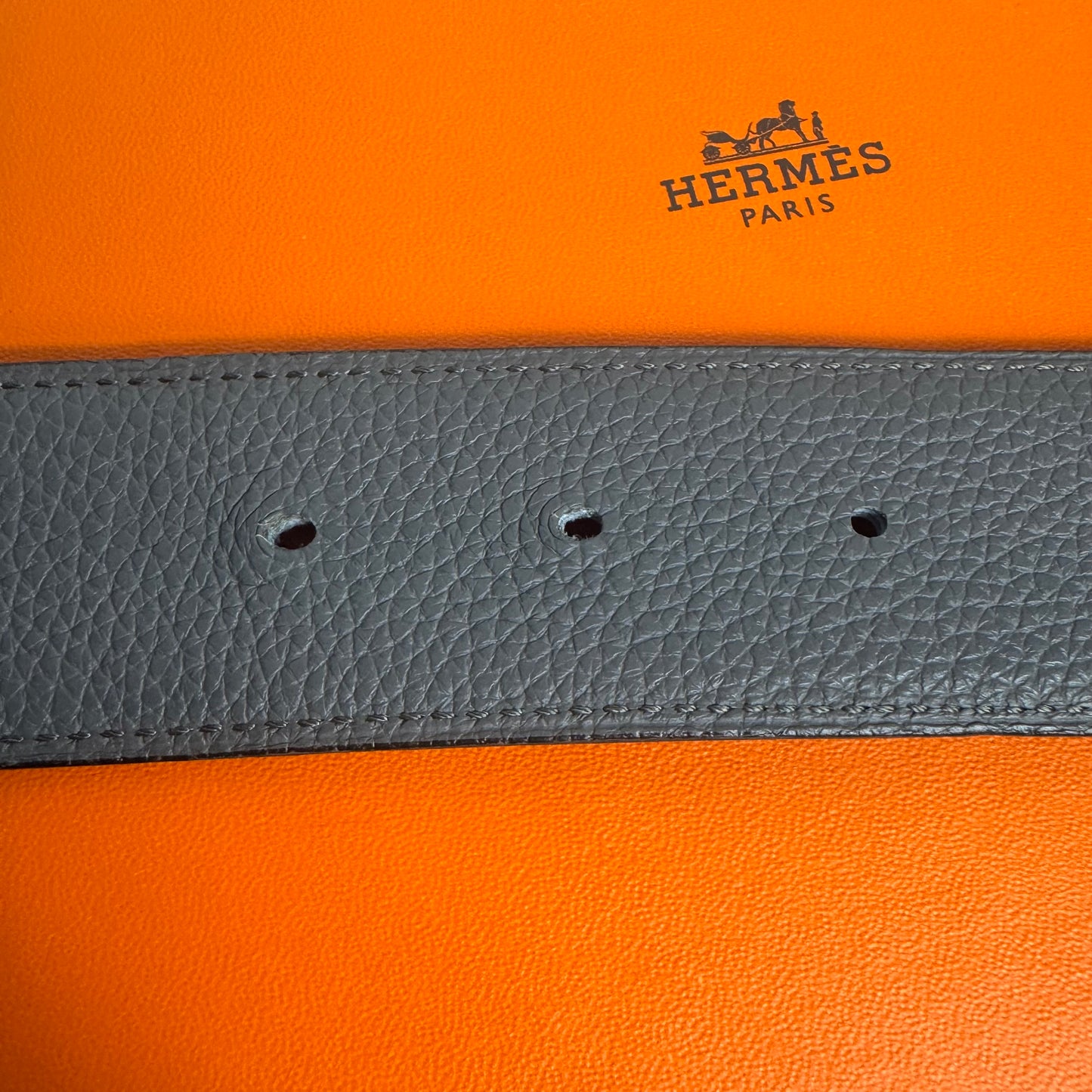 Hermès Gürtelschließe H d'Ancre & Wendbarer Gürtelriemen 38 mm