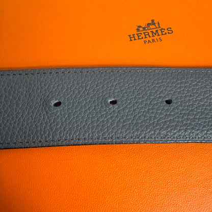 Hermès Gürtelschließe H d'Ancre & Wendbarer Gürtelriemen 38 mm